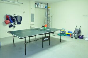 Garage with table tennis