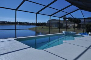 Screened pool terrace